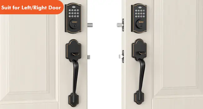 Black Keyless Entry Door Lock